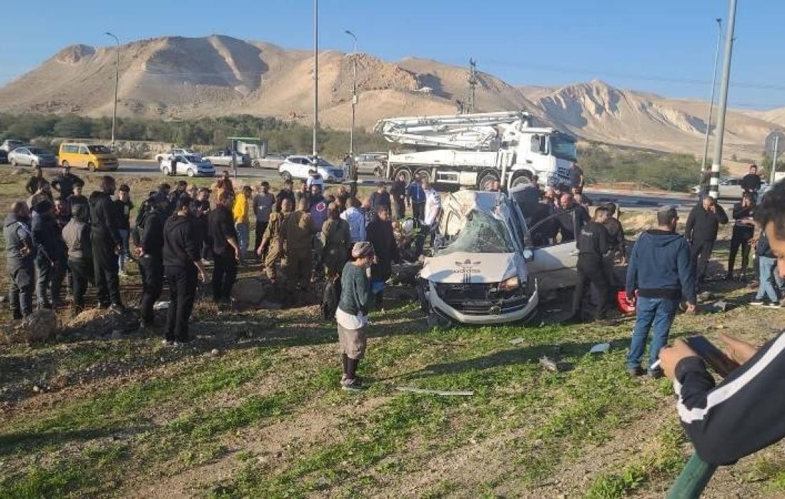 مصرع 7 عمال في حادث تصادم شمال أريحا