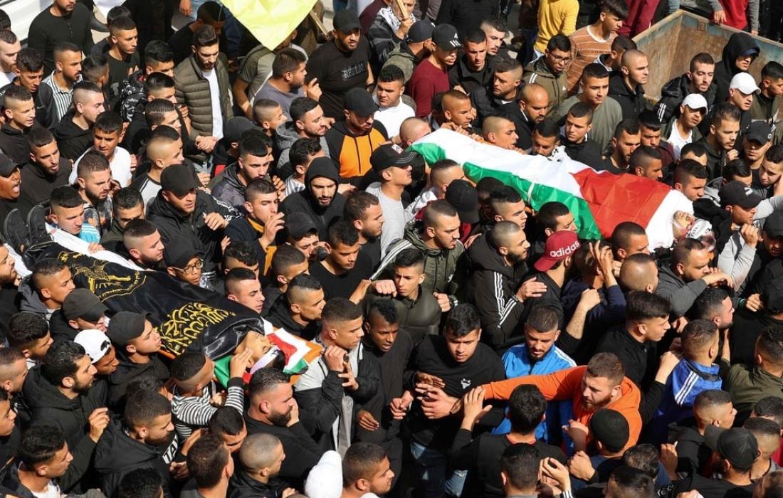 جماهير غفيرة تشيع جثماني شهيدين جنين "السعدي وأبو عطية"