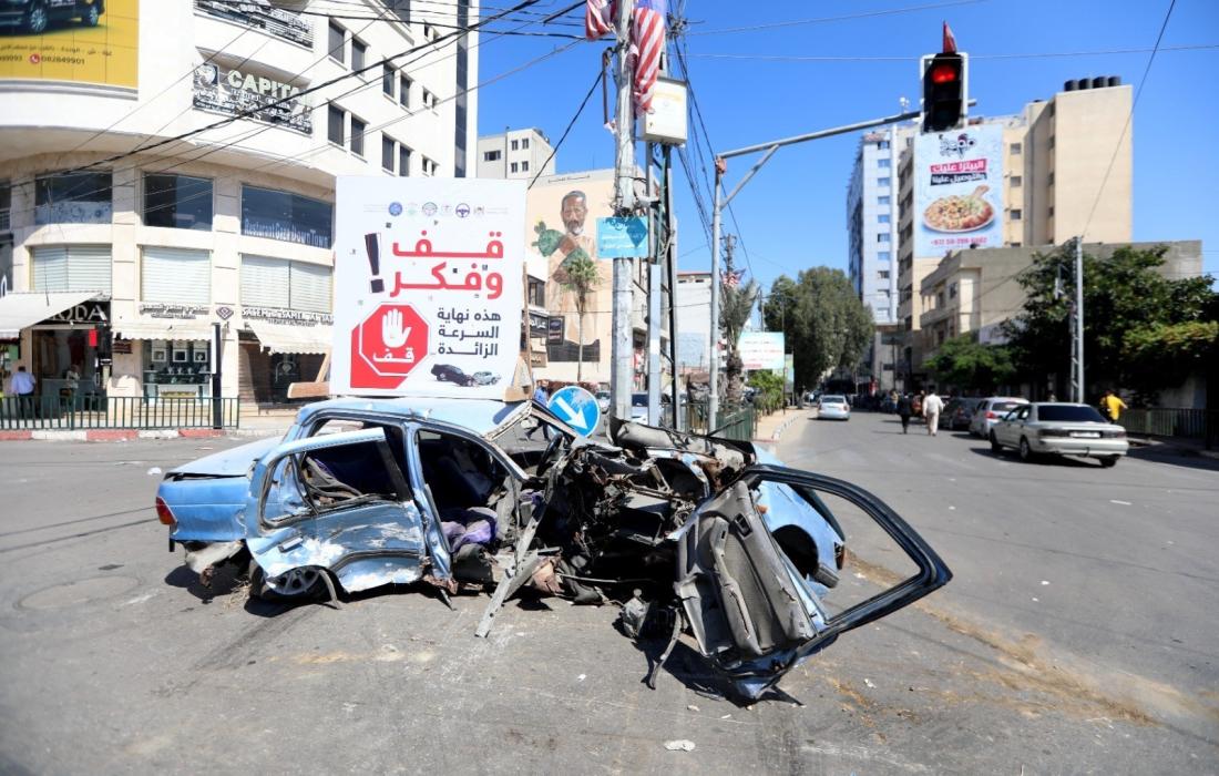 المرور بغزة: 9 إصابات بـ 14 حادث سير خلال الـ 24 ساعة الماضية