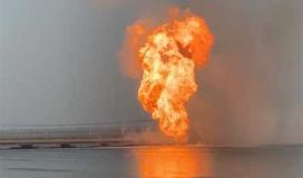 حريق في احد خطوط الغاز في مصر.jpg
