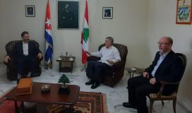 ممثل "حركة الجهاد الإسلامي" في لبنان يلتقي السفير الكوبي 
