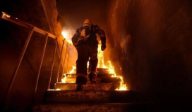 اصابة صيدالاني بحريق في خانيونس اليوم 2023
