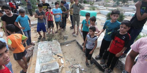 مجزرة مقبرة الفالوجا شمال غزة 2022