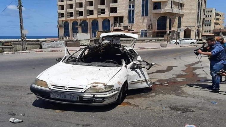 قصف مركبة في غزة- ارشيفية